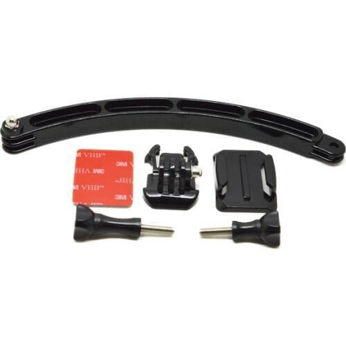 For Go Pro Accessories Outdoor Motorcycle Cycling Helmet Extension Arm Set mount for GoPro HERO5 4 Session HERO 8 7 6 5 4 3+ 3