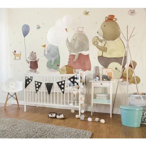 Custom Cute Elephant withBallon Mural Wall paper 3d Wall Photo Murals Wallpaper for Kids Room Large Papel Mural 3d Wall Mural
