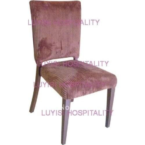 Hot sale Aluminum restaurant chair LUYISI2058,stackable,high density foam,5pcs/carton,safe package