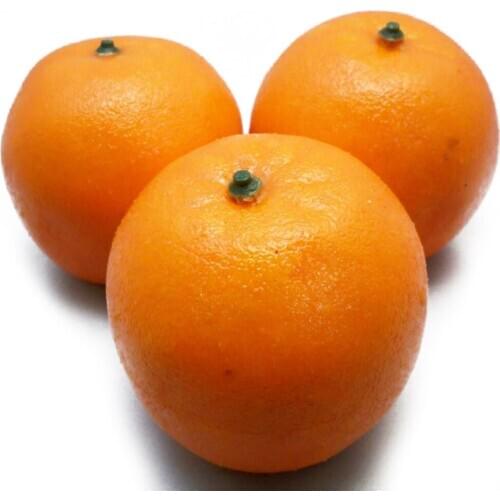 3pcs 8cm Artificial Fake Simulated Oranges Fruit Photographic Home Party Decor
