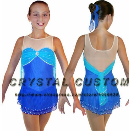 Custom Ice Figure Skating Dress For Kids Fashion New Brand Competition Figure Skating Dresses Crystal DR3643