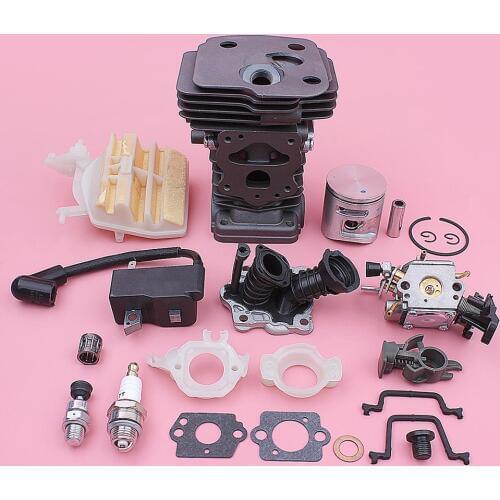 42mm Cylinder Carburetor Ignition Coil For Husqvarna 445 450 Intake Manifold Flange Gaskets Kit Chainsaw 544119902 506450401