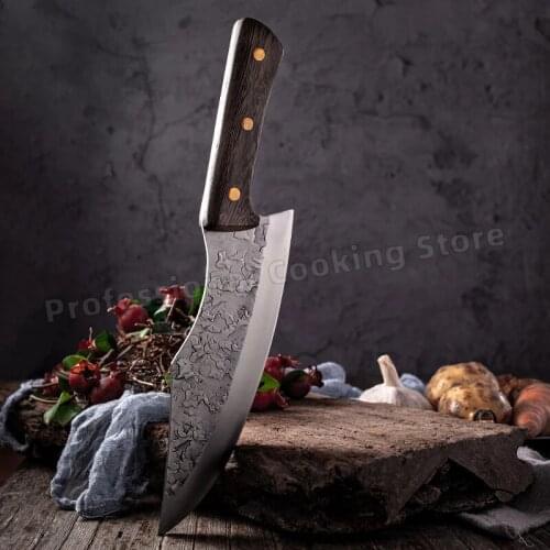 Hand-forged stainless steel boning knife butcher knife outdoor camping knife kitchen cooking knife