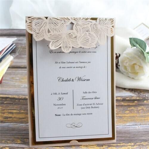 Laser cut invitation name card wedding birthday celebration table cards party supply