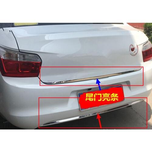 Hot Auto parts stainless steel rear door trim trim strip fit for Citroen Elysee C-Elysee 2014-2016 2PCS