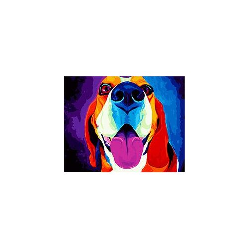 MaHuaf-X1273 colorful Beagle painting by Numbers on canvas Hand-painted canvas oil paintings for Children Room home Decor
