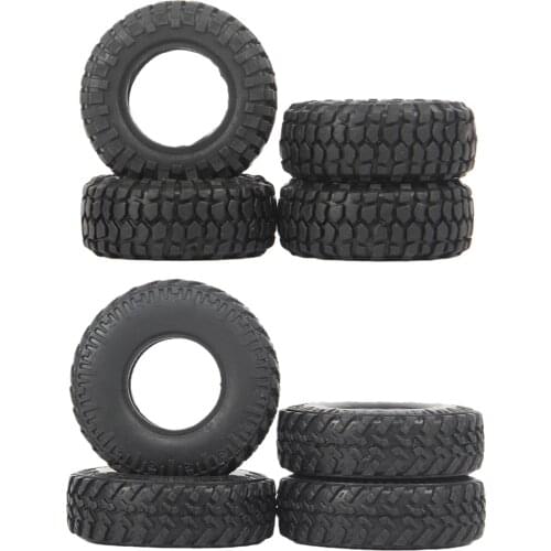 4pcs 1/24 RC Model Rubber Tires Set for Xi Mi Jimny SCX24 Trucks Replacement Parts
