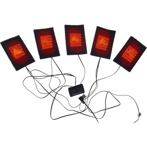 Clothes Heating Film Down Jacket Heating Film Cotton Vest Accessories Smart Dual Control Silicone Button Heating Heating Boosted