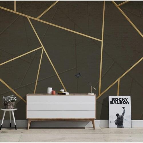 Custom Mural Papel De Parede 3D Modern Creative Geometric Stripes Mural Wallpaper For Living Room Sofa TV Background Wall Art