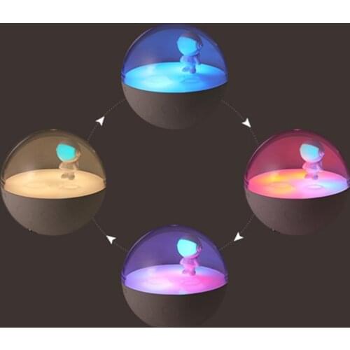Xiaomi Space Night Light USB Charging Touch Switch Lighting Colorful Night Light Childrens Bedside Music with Sleep Aid Lamp