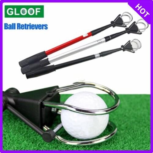 New Stainless Steel Telescopic Golf Ball Pick-up Outdoor Pick-up Gripper Claw Suction Cup Tool 1-piece Set Of Water Golf Gifts