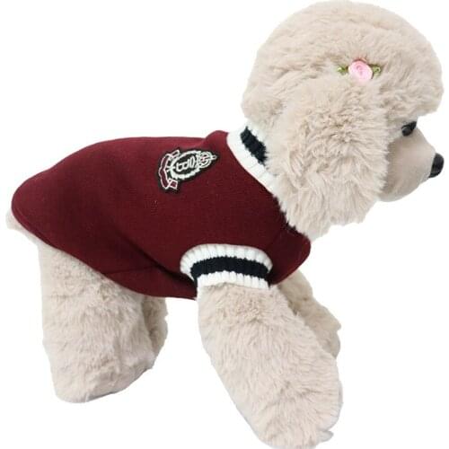 Dog Cat Clothes Campus Style Pet Sweater V Neck Pullover Vest Cosplay Party Costume Pet Supplies for Winter Pet Products WWO66