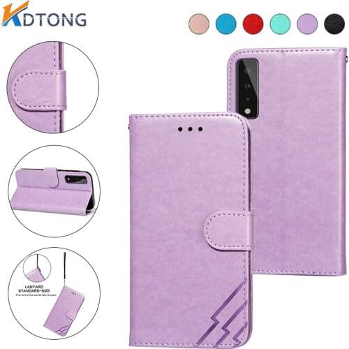 Solid Color Embossed Leather Case For LG G90 G9 G8 G8S Thin Q Q Stylyus Plus Velvet Stylo 4 5 G7 4G 5G Cute Phone Cases Cover