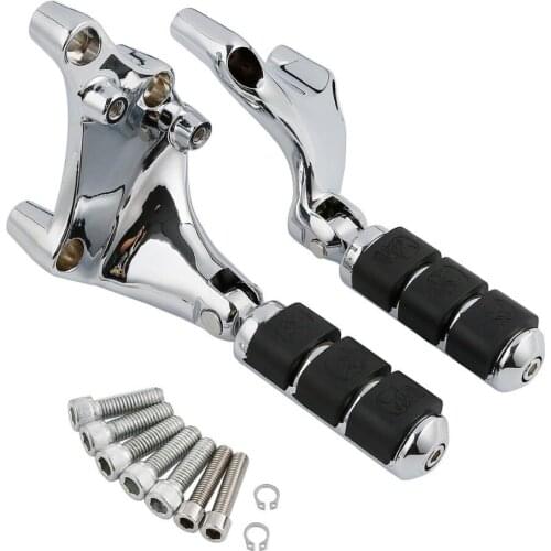 Motorcycle Footpeg Footrest Foot Peg With Mounting Brackets For Harley Sportster 1200 Iron 883 Forty Eight XL1200X 2014-2017