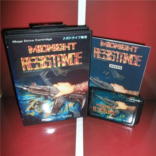 Midnight Resistance Japan Cover with Box and Manual for MD MegaDrive Genesis Video Game Console 16 bit MD card
