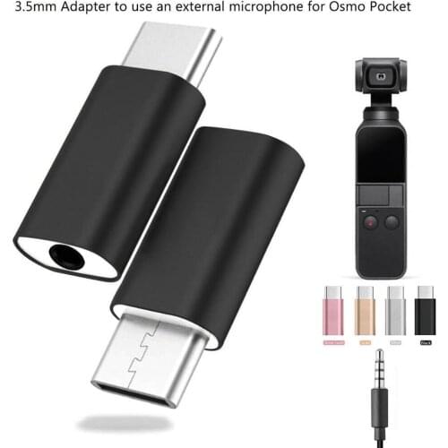 Type-C to 3.5mm Audio Adapter Converter for Osmo Pocket External Mic Connector