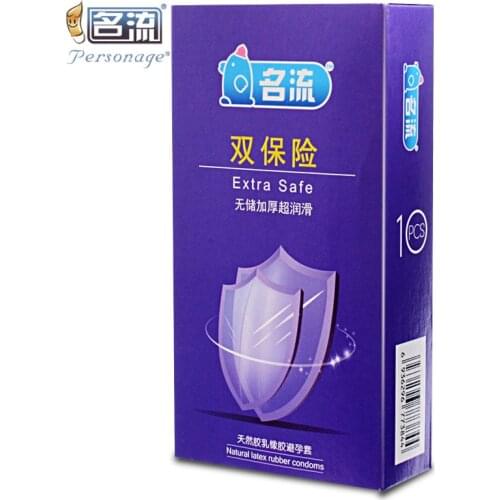 PERSONAGE Homosexual Special Condom 10Pieces Extra Safe Smooth Condoms for Gay Double Thickening Super Lubrication