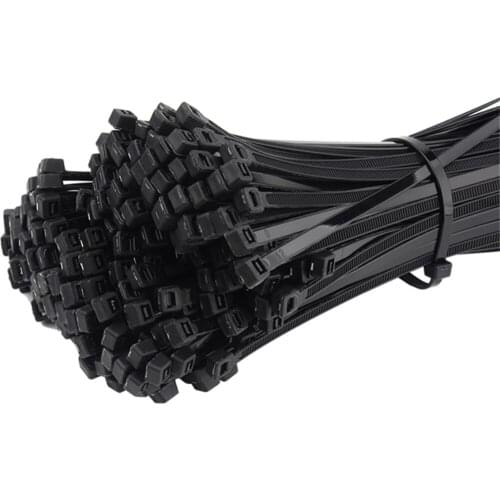 Self-locking plastic nylon tie 100 PCS black 3X100cable tie fastening ring3X200 cable tie zip wraps strap nylon cable tie set