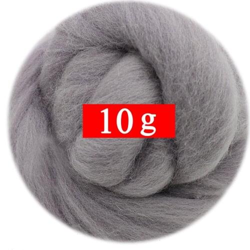 10g Felting Wool (40 Colors) 19 Microns Super Soft Natural Wool Fiber for Needle Felting Kit 0.35 OZ Per Color (No. 3)