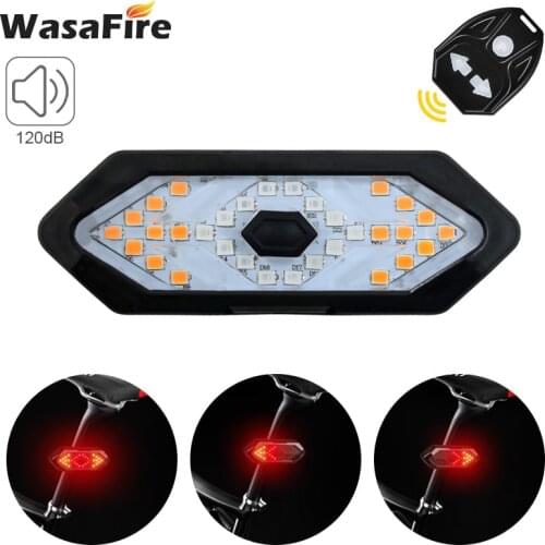 Bike Turn Signals Remote Control Bicycle Direction Indicator LED MTB Rear Light USB Rechargeable Cycling Taillight with Horn