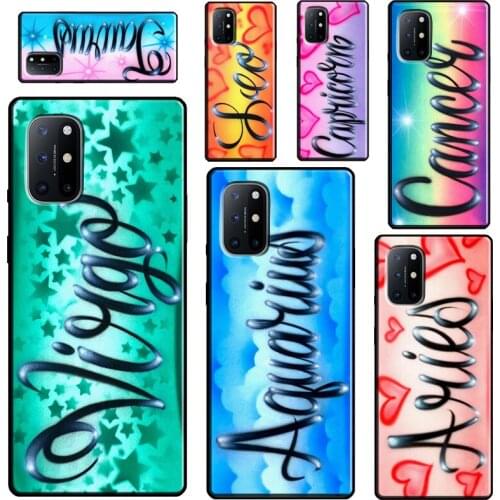 Aquarius Taurus Virgo Constellation For Realme 8 7 6 Pro Q3 C21 C15 C3 GT Neo Phone Case For OnePlus 9 Pro 8 Pro 7T 8T 9R Nord