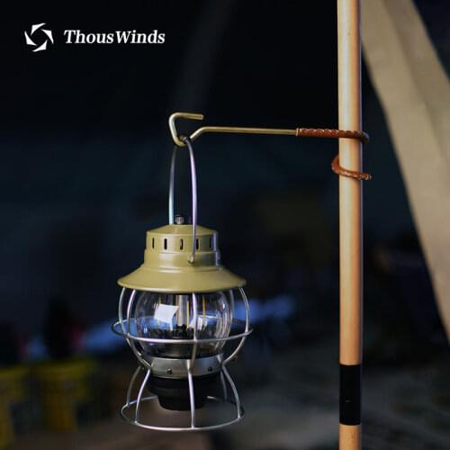 Thous Winds Outdoor Hook Brass Antlers Tent Canopy Pole Camp Column Hook Lighting Lamps Lantern Hook Lamp Stand