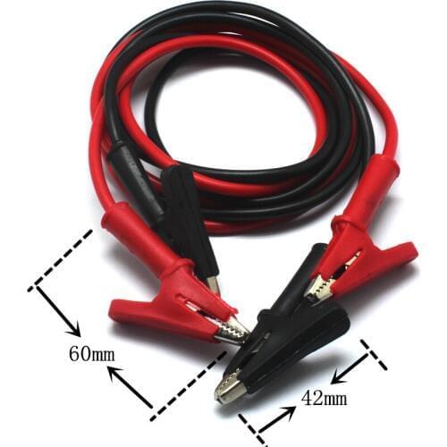 PHISCALE 1Piece High Voltage Double-ended Crocodile / Alligator Clips Insulated Test Lead 1500V 10A 1Meter