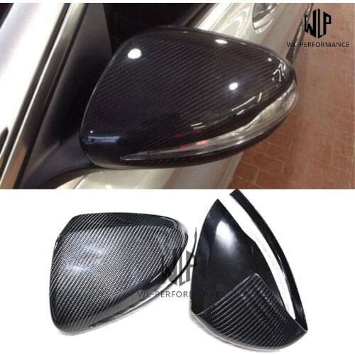 W205 High Quality Dry Carbon Fiber Replacement Car Rearview Mirror Cap Cover Trim For Merceders-Benz C Class W205 Car Styling