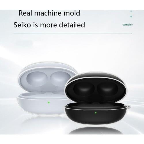 Protective Dustproof Transparent TPU Case Cover Compatible with-realme Buds Air 2 Neo Earbud Charging Case with Keychain