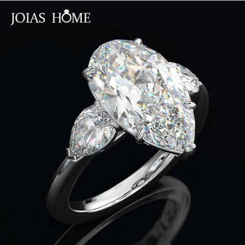 JoiasHome 925 Sterling Silver Rings For Women With 8*10mm Gemstones Women Wedding Party Gift Size 6-10 Wholesale