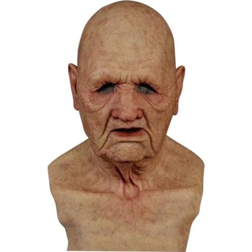 Creepy Party Cosplay Supplies Toy Another Me-the Elder Holiday Funny Masks Supersoft Old Man Adult Practical Jokes Mask Toy L3