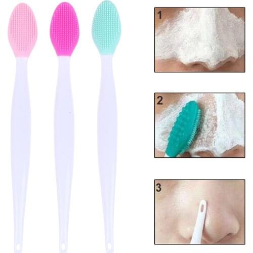 1Pcs Facial Massage Cleaning Brush Facial Exfoliation Cleaning Brush Blackhead Washing Machine Silicone Facial Cleansing Devices
