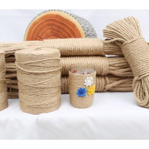 100Meters Natural Vintage Jute Cord String Twine Burlap Rope Ribbon Crafts Sewing Cords DIY Jute Hemp Wedding Party Decoration