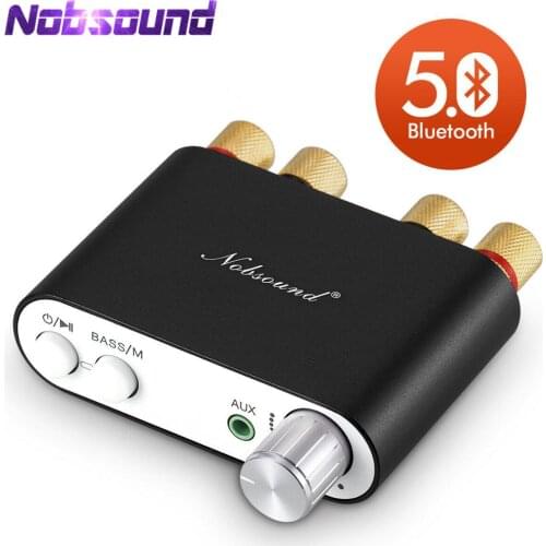 2020 Lastest Nobsound TPA3116 Bluetooth 5.0 Mini Digital Amplifier Stereo HiFi Home Audio Power Amp Audio Receiver USB DAC 50W×2