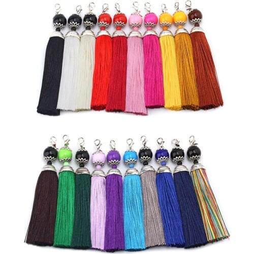 50 Pieces 11cm beads Silk Tassel fringe sewing bang tassel trim key tassels for DIY Embellish curtain accessories parts