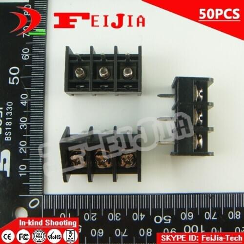 50PCS HB9500S-9.5-3P / HB9500S 9.5mm 3Pin Barrier Terminal Block Screw Terminal Block Pitch 9.5mm Terminal Block Free Shipping
