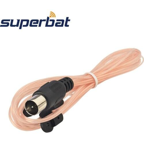 Superbat Indoor 75 Ohm UNBAL F Connector FM Radio Antenna T shape Coaxial Cable Wire Antenna for Yamaha Onkyo Sony Denon Radio
