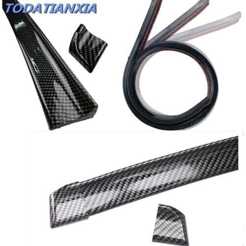 Car-Styling Carbon Fiber Refit Spoiler Stickers FOR renault clio dodge caliber citroen c5 audi a4 seat toledo audi a3 mercedes