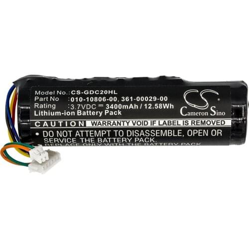 Cameron Sino 3400mAh Battery 010-10806-00,010-10806-01,010-10806-20,361-00029-00 for Garmin DC20, DC30, DC40, Dog Tracking DC 20