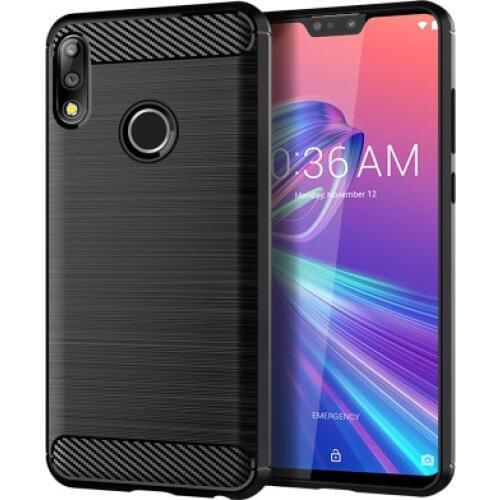 For ASUS Zenfone Max Pro M2 ZB631KL Case Soft silicone Carbon Fiber Armor Shockproof Protect back cover cases for Asus ZB633KL