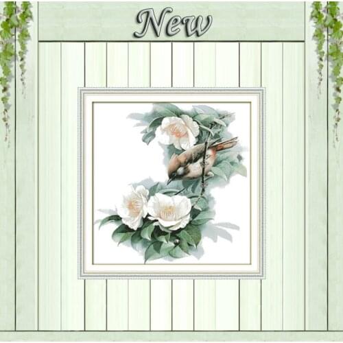 Yuhina flowers home decor paintings counted printed on canvas DMC 14CT 11CT Chinese Cross Stitch Needlework Sets Embroidery kits