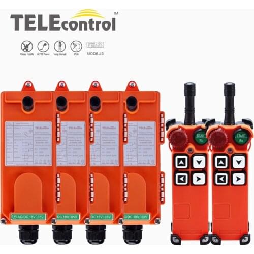 F21-4S Channel Crane Remote Control 1 Speed 2 Transmitter 4 Receiver Hoist Truck Crane Remote Control 4 Channel Buttons CE IP65