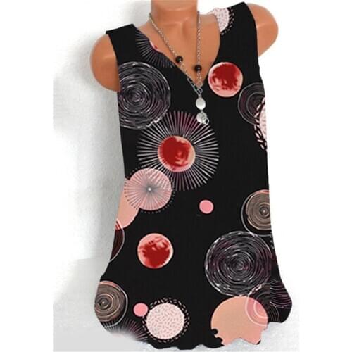 New large size womens T-shirt V-neck sleeveless vest large size casual ladies T-shirt womens tops