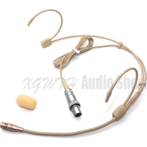 Headset Head-mounted Headworn Unidirectional Microphone Super Cardioid Connector Mini XLR 4PIN Lock For Mipro Wireless System