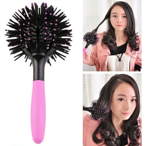 2021 Hot Japan 3D Bomb Curl Hair Brush Ball Styling Spherical Massage Comb Detangling Heat Resistant Hair Comb