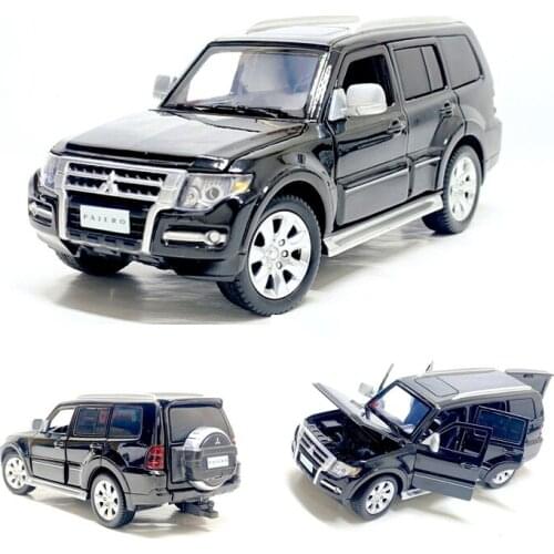 JKM Pajero V97 six door 1 / 32 steering shock absorber acousto optic metal car model toy car