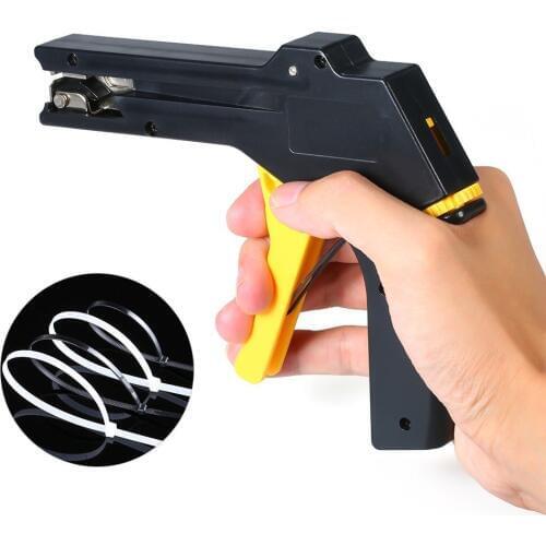 2 in 1 Cable Tie Gun 2.4-4.8mm Adjustable Fastening Cutting Cable Zip Tie Tool for Plastic Nylon Cable Tie Tool Tying Gun Pliers