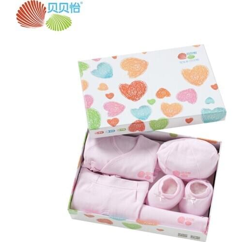 5 PCS Newborn baby clothes set 100% cotton baby clothing for baby boy girl clothes with hat shoes baby bibs clothes set