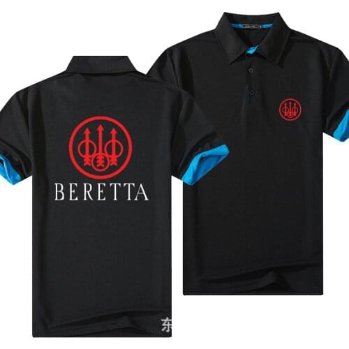 Summer cool T-shirt BERETTA logo POLO shirt 3D printing street short-sleeved high-quality Harajuku sweatshirt oversized punk top