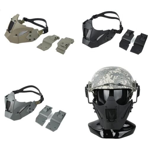 Multi color Helmet BK/DE/FG JAY FAST Module PDW MESH Face guard Tactical Half Face Face guard Fit